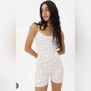 Frankie’s Bikinis x Gigi Hadid Terry Bodysuit in Strawberry Cream